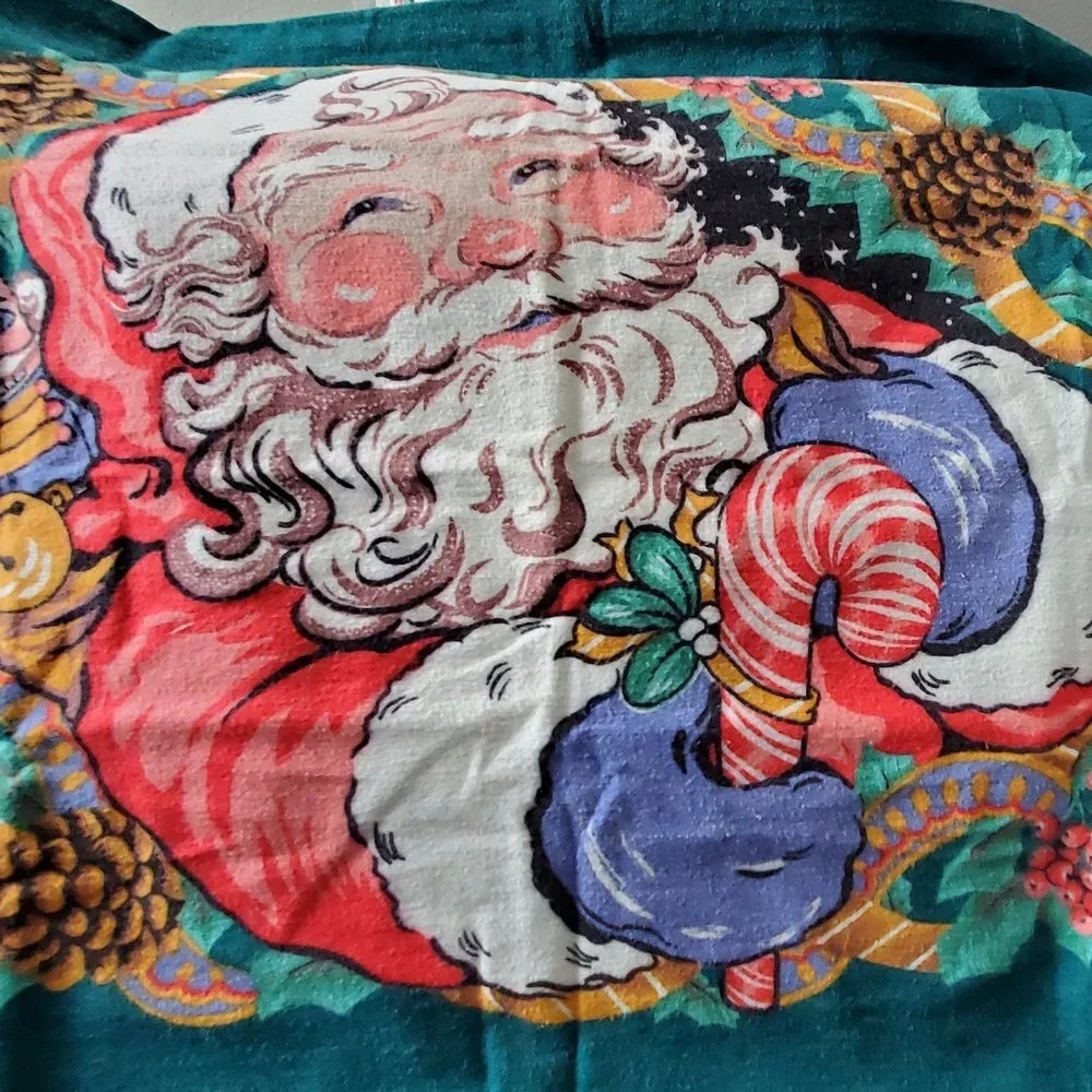 Queen Size Poinsettia Reversable Christmas Quilt